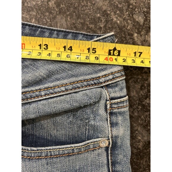 American Eagle Jeans Y2K Original Boot Low Rise Denim Jeans Distress Size 10 - Picture 7 of 10